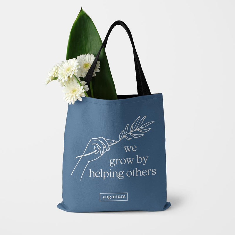 We grow by helping - Tote bag – YOGANUM